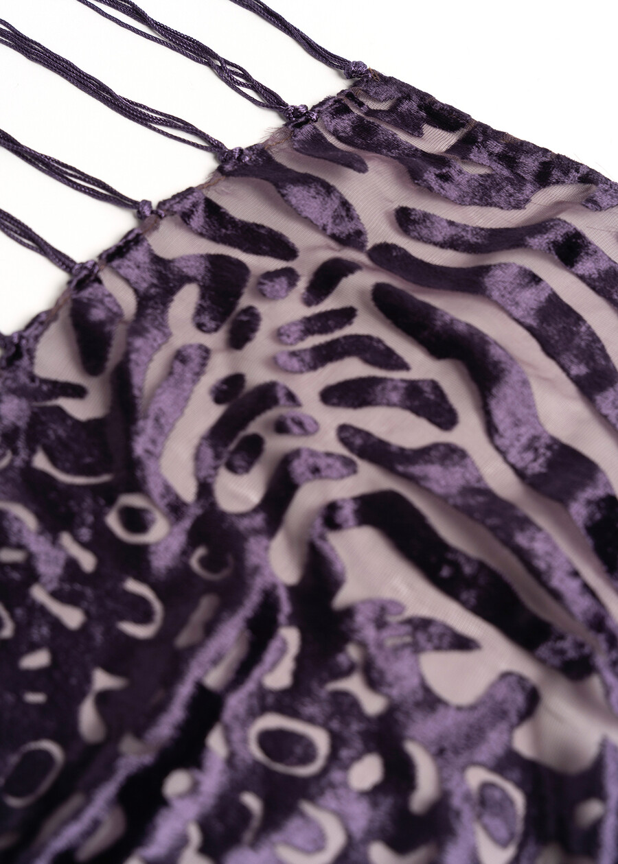 Shannon animalier devoré scarf MARRONE CAFFEVIOLA PRUGNA Woman , image number 3