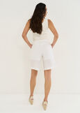 Bermuda Barth in lino e Lyocell MARRONEBIANCO WHITE Donna immagine n. 4