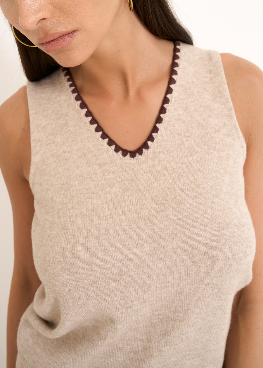 Telly two-tone twin-set GRIGIO TORTORA Woman , image number 5