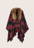 Mdalen eco-fur collar cape  Woman image number 1