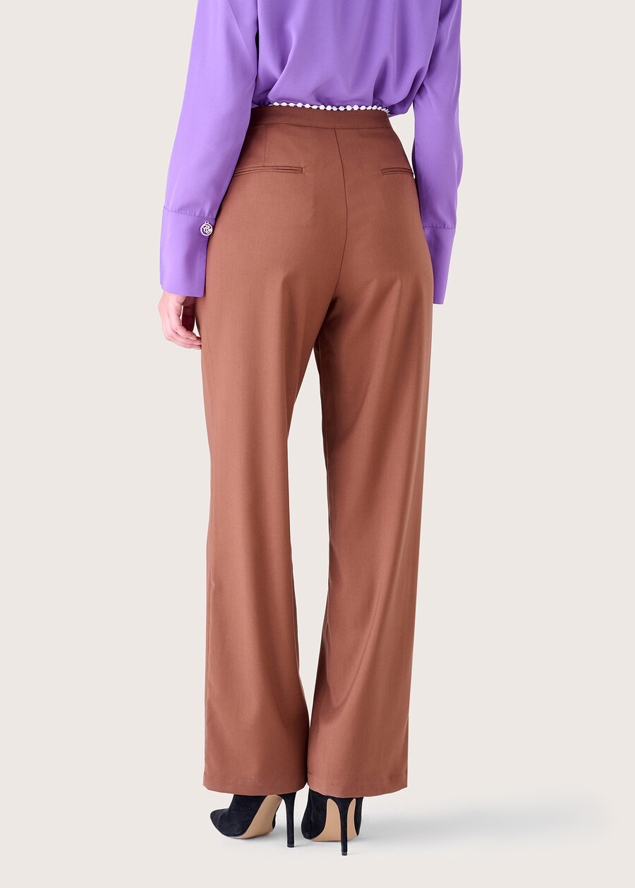 Peanut flared trousers MARRONE CARAMELLO Woman , image number 4