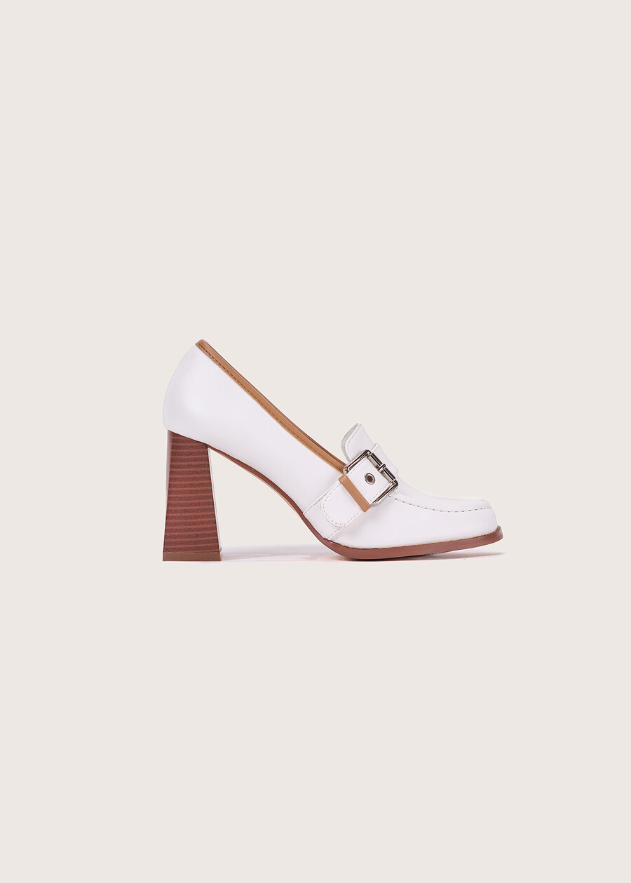 Mocassino con tacco Sax BIANCO Donna , immagine n. 3