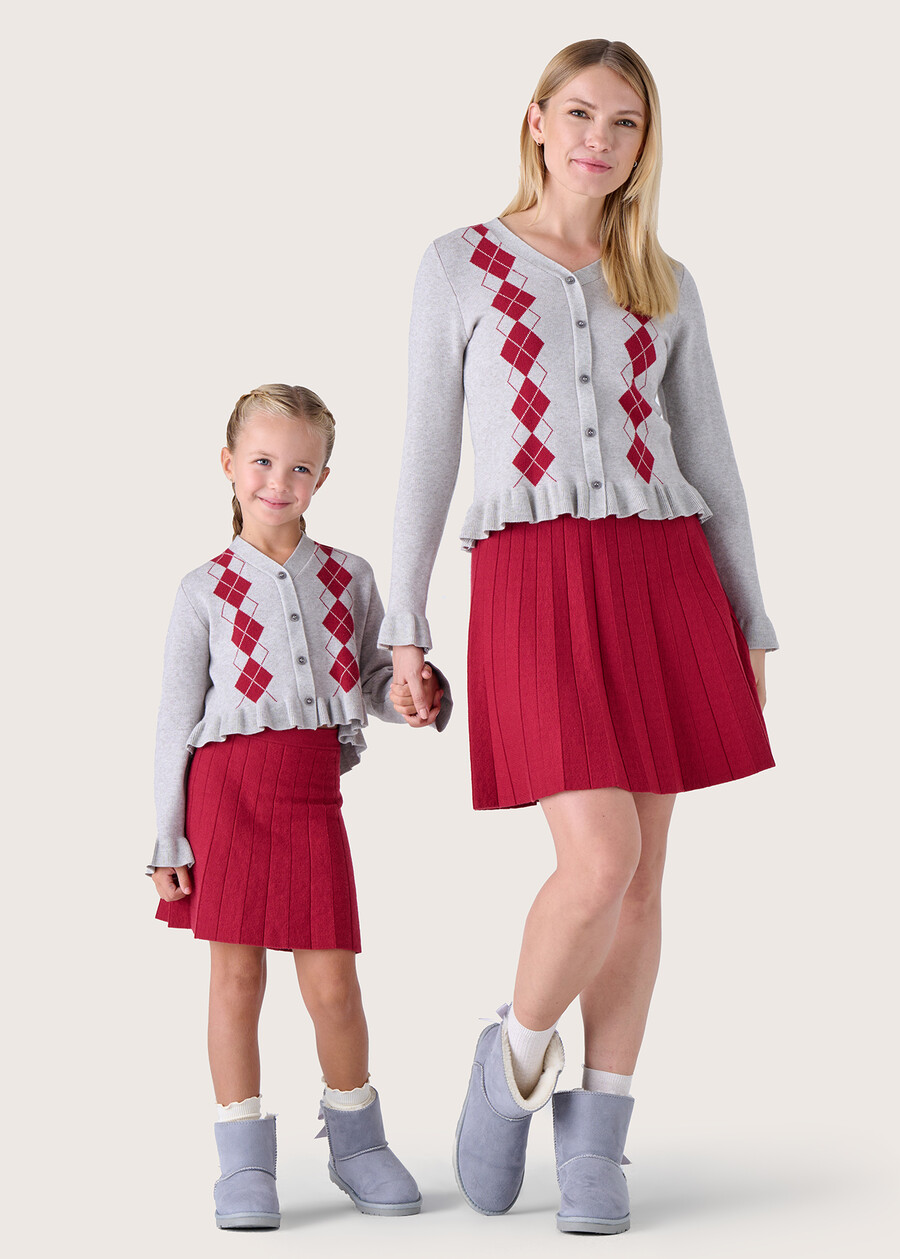 Mosty cardigan style jersey for girls GRIGIO MEDIUM GREY Woman , image number 4