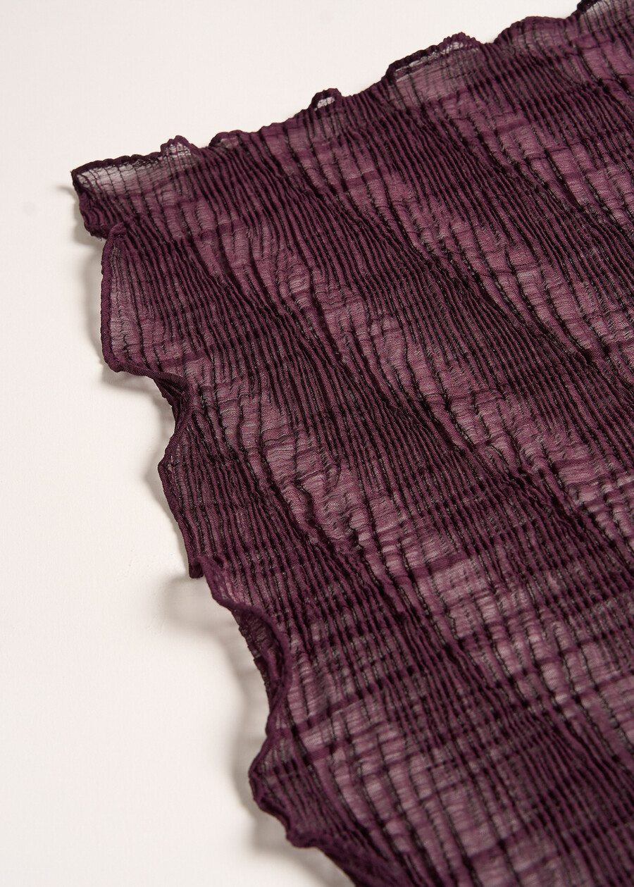 Sunny solid-color scarf NERO BLACKBLU MIDNIGHTBEIGEVIOLA VINACCIA Woman , image number 3