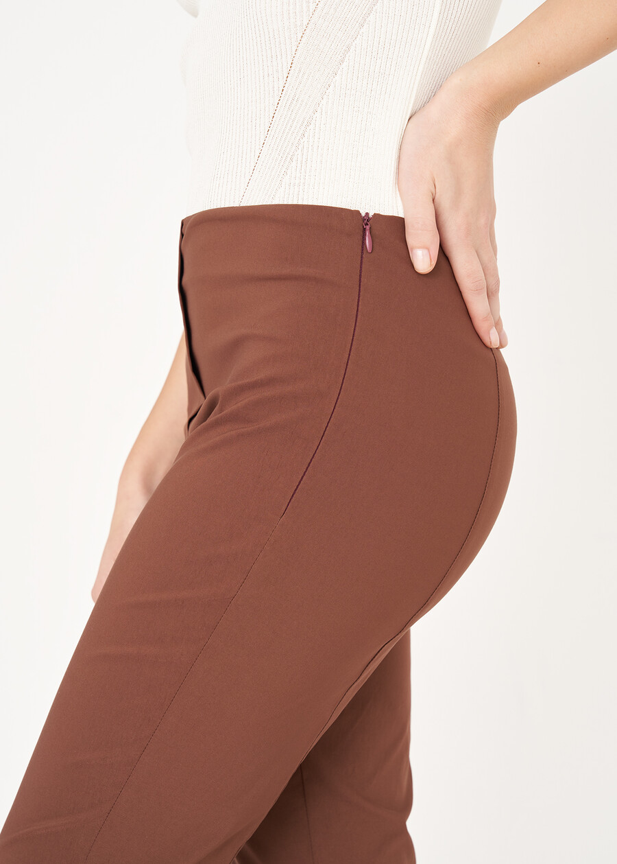 Scarlett bengaline trousers MARRONENERO BLACK Woman , image number 3