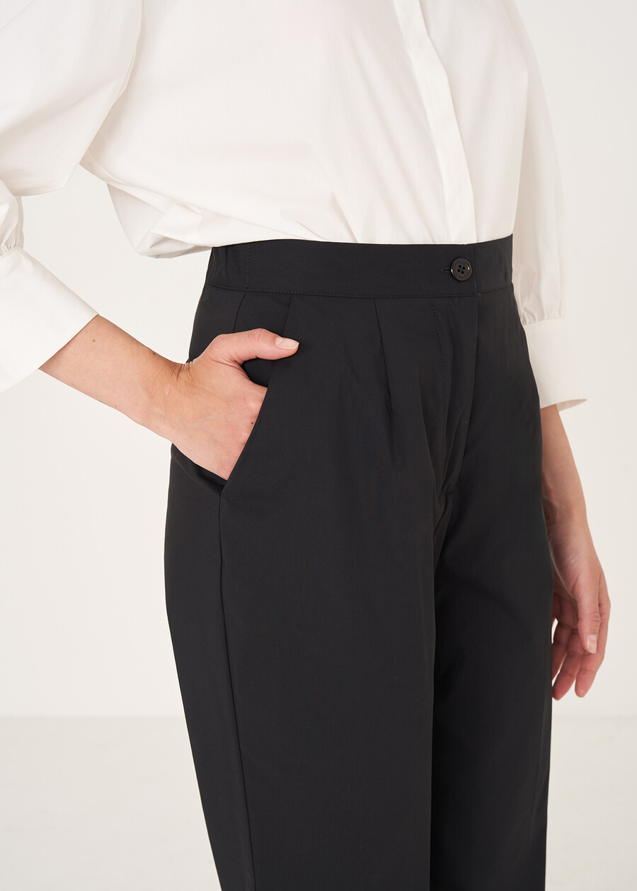 Pantalone Piero in cotone NERO BLACK Donna , immagine n. 3