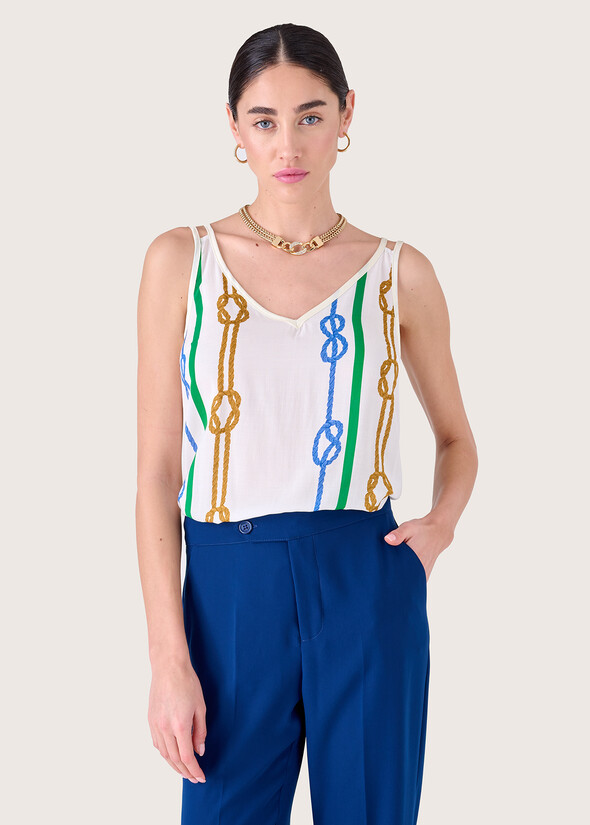 Top Tiago 100% viscosa BIANCO Donna null