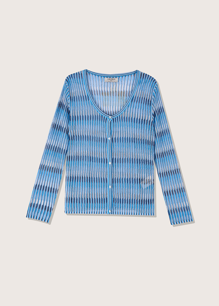 Tracey yarn cardigan BLU ABISSO Woman , image number 4