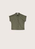 Caroline linen and cotton blend shirt VERDE TIMOBLU AVION Woman image number 5