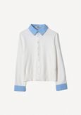 Crazy cardigan with shirt detail BLUBIANCO WHITE Woman image number 5