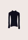 Maglia Seduction con trama animalier NERO BLACK Donna immagine n. 4