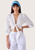 Blusa aperta Sharyl 100% cotone BIANCO Donna immagine n. 1