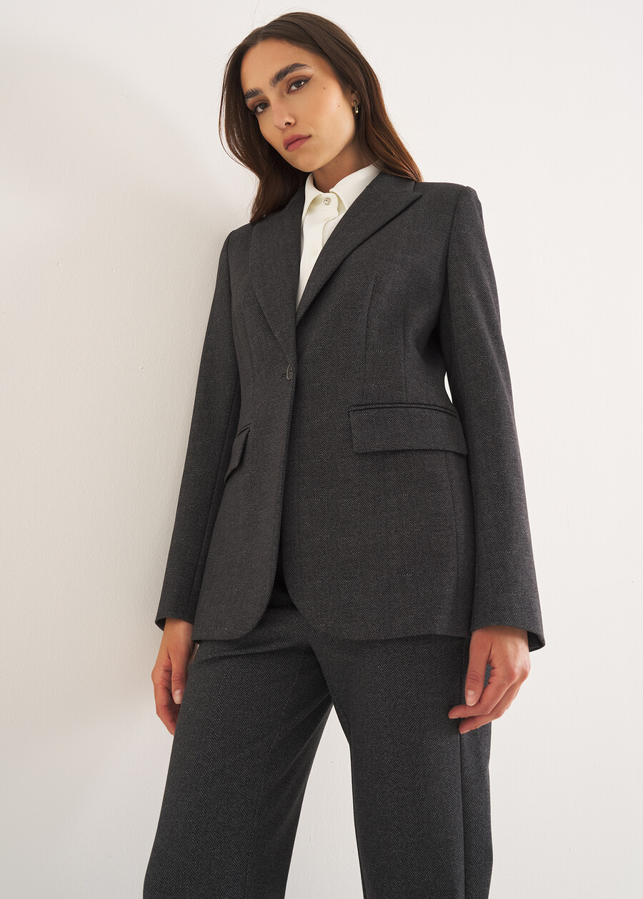 Giacca Giasmine-A punto Roma GRIGIO DARKGREY Donna , immagine n. 1
