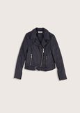 Gabriel biker jacket NERO BLACKMARRONE CASTAGNA Woman image number 4