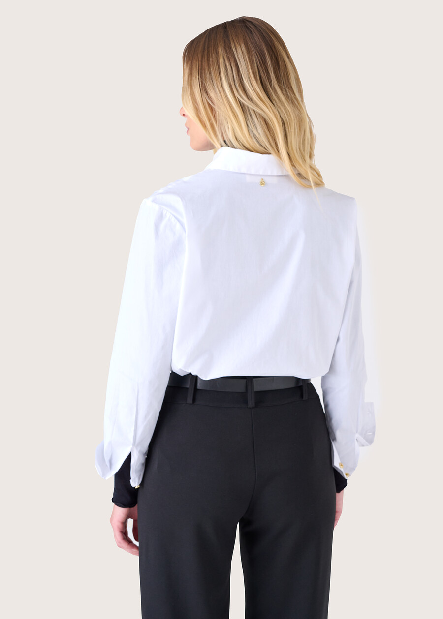 Charly 100% cotton shirt BIANCO WHITE Woman , image number 3