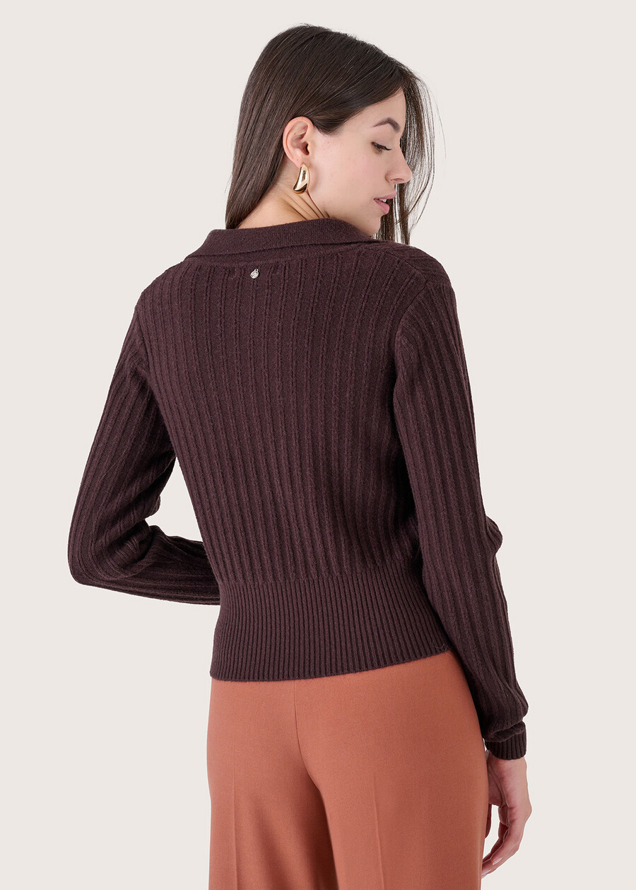 Maglia Manchester modello polo BEIGE LATTEMARRONE JAVA Donna , immagine n. 3