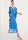 Abito Amory In Georgette GIALLOZAFFIBLUE TURCHESE Donna immagine n. 1