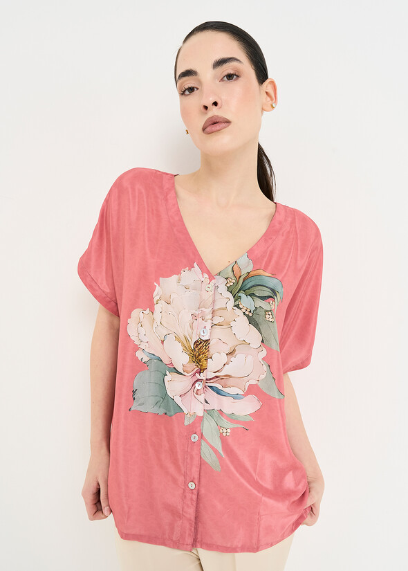 Blusa Bonnie stampa floreale ROSA Donna null