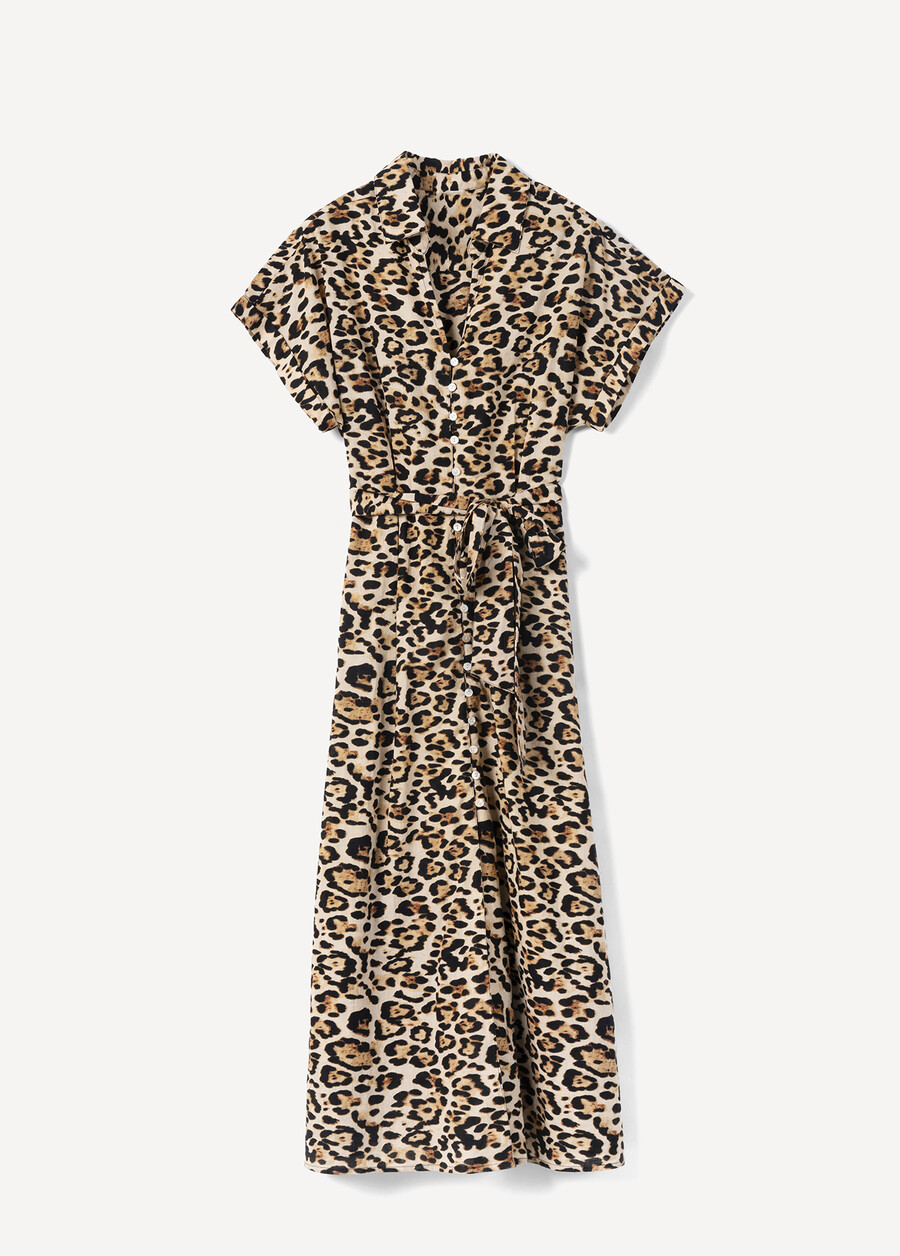Abito Addis Chemisier Animalier BEIGE Donna , immagine n. 4