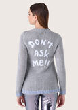 Maxi jersey with maxi lettering GRIGIO MEDIUM GREY Woman image number 4