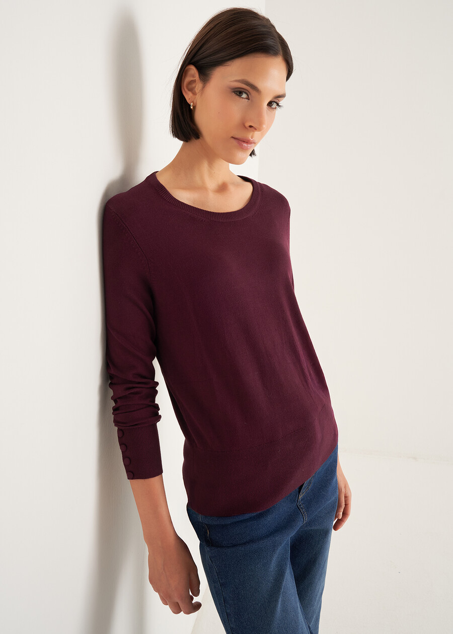 Maglia Melody girocollo BLU MIDNIGHTCELESTE FIORDALISOVIOLA VINACCIAROSA Donna , immagine n. 2