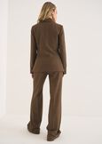 Checked Wide-Lapel Suit MARRONE TERRA Woman image number 9