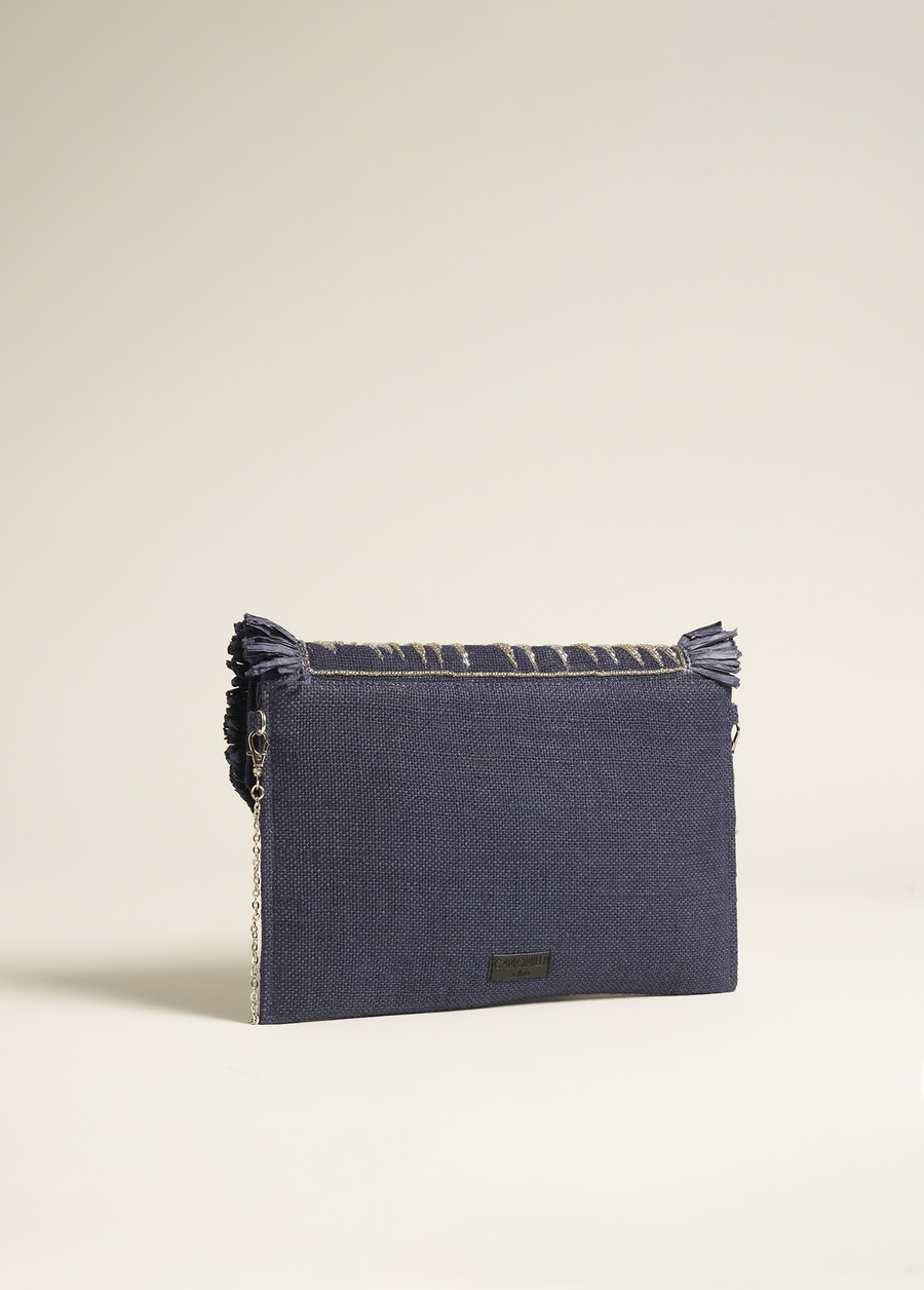 Besa Jute Clutch BLU AVION Woman , image number 4