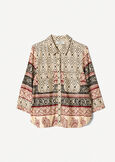 Cruise ethnic shirt BEIGE LATTE Woman image number 4