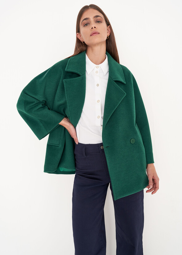Doppiopetto in panno Cleope VERDE GARDEN Donna null