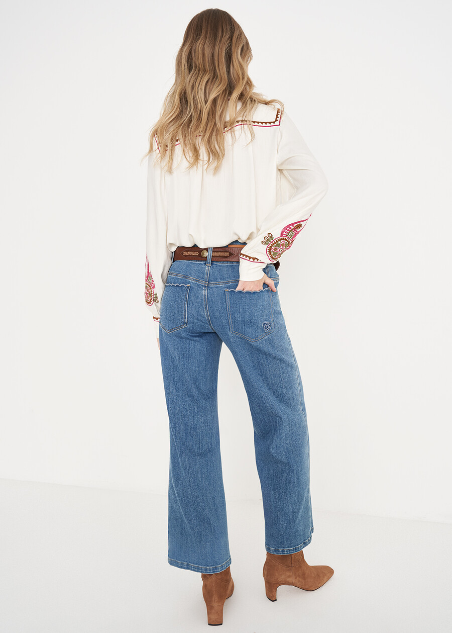 Dodo cotton denim trousers DENIM MEDIUM DENIM Woman , image number 6