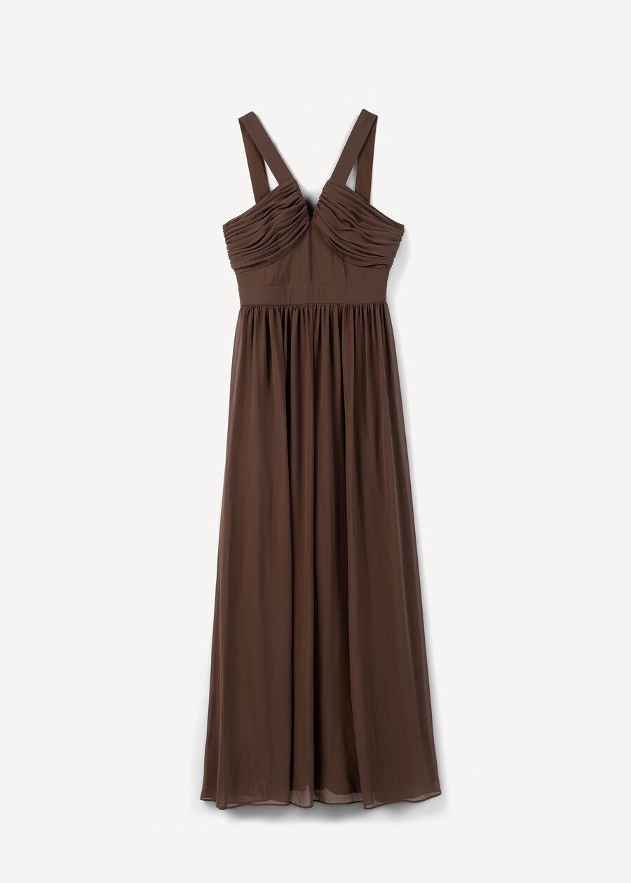 Alexis draped long dress MARRONE Woman , image number 5
