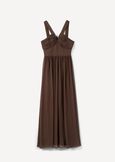 Alexis draped long dress MARRONE Woman image number 5