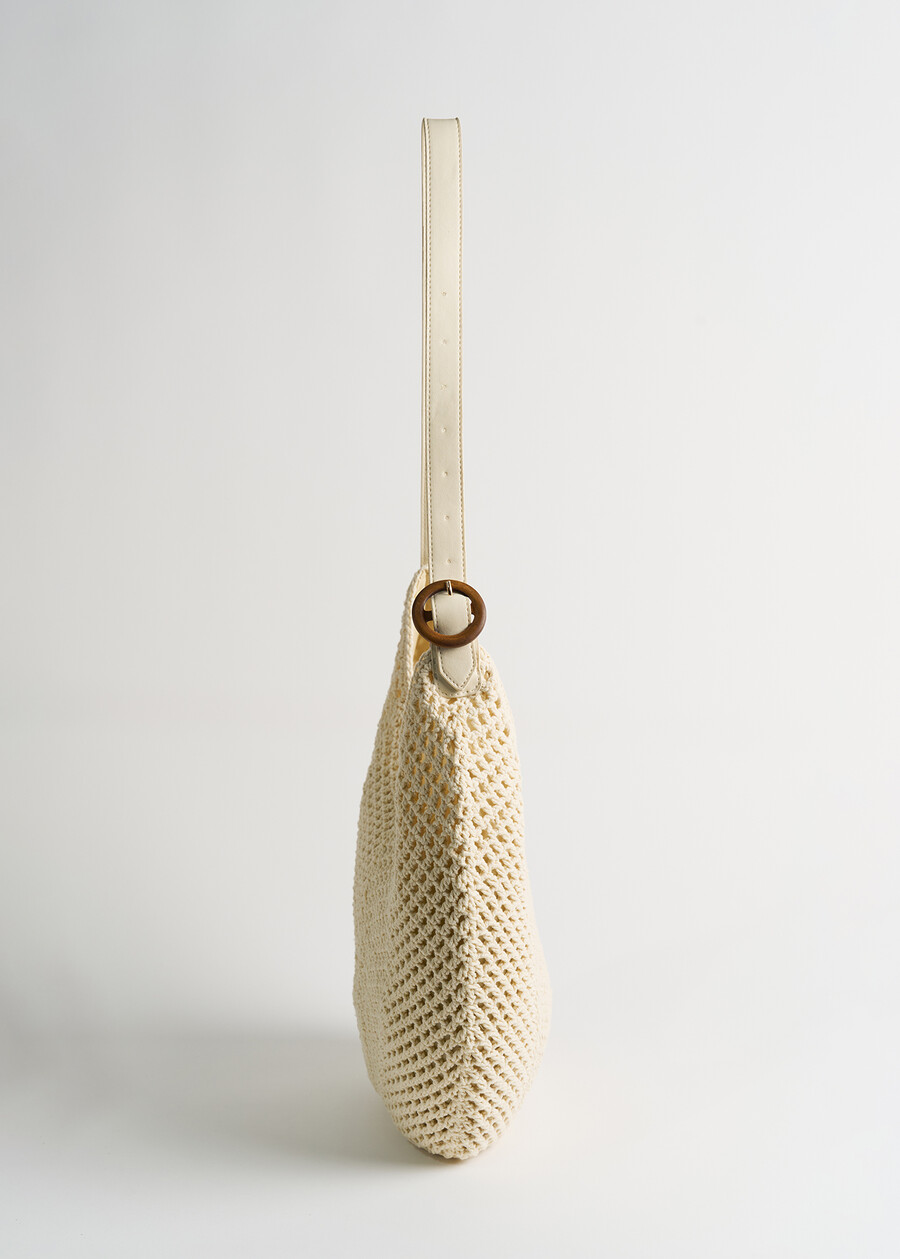 Blissy crochet bucket bag BEIGE LATTE Woman , image number 2