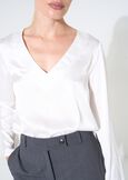 Blusa Beatrice con scollo a V NERO BLACKBIANCO WHITEBLU Donna immagine n. 3
