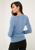 T-shirt Suamy lucida arricciata AZZURO AZZURRO Donna immagine n. 3