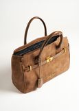 Shopping Belly in ecopelle nabuk MARRONE CARAMELLO Donna immagine n. 3