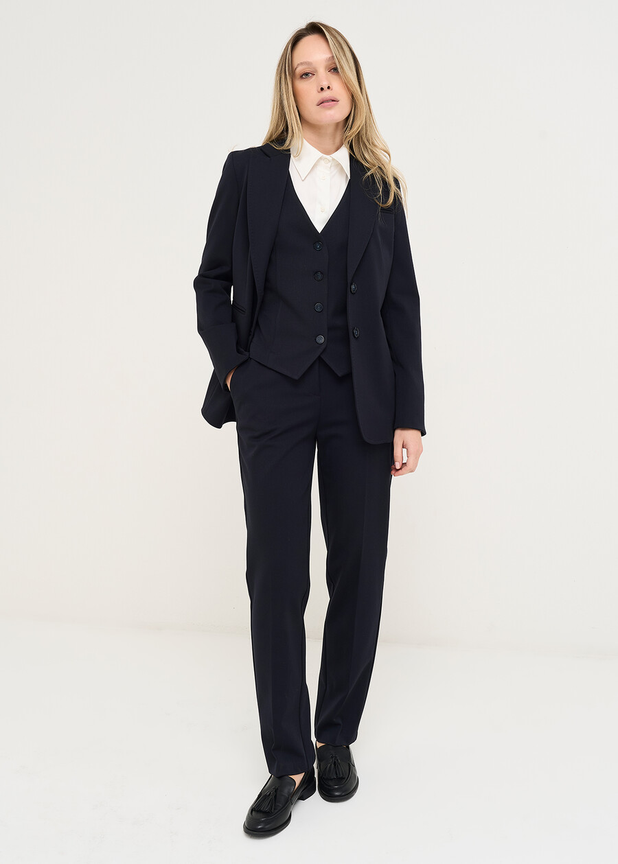 Gilles vest in polyviscose BLUGRIGIO TORTORA Woman , image number 3