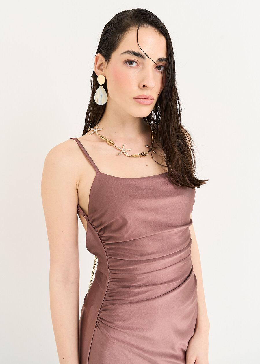 Abito lungo Adam arricciato VIOLA Donna , immagine n. 2