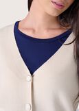 Cardigan Charles con scollo a V BEIGE LANA Donna immagine n. 2