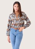 Courtney V neck blouse MARRONE TIERRA Woman image number 1