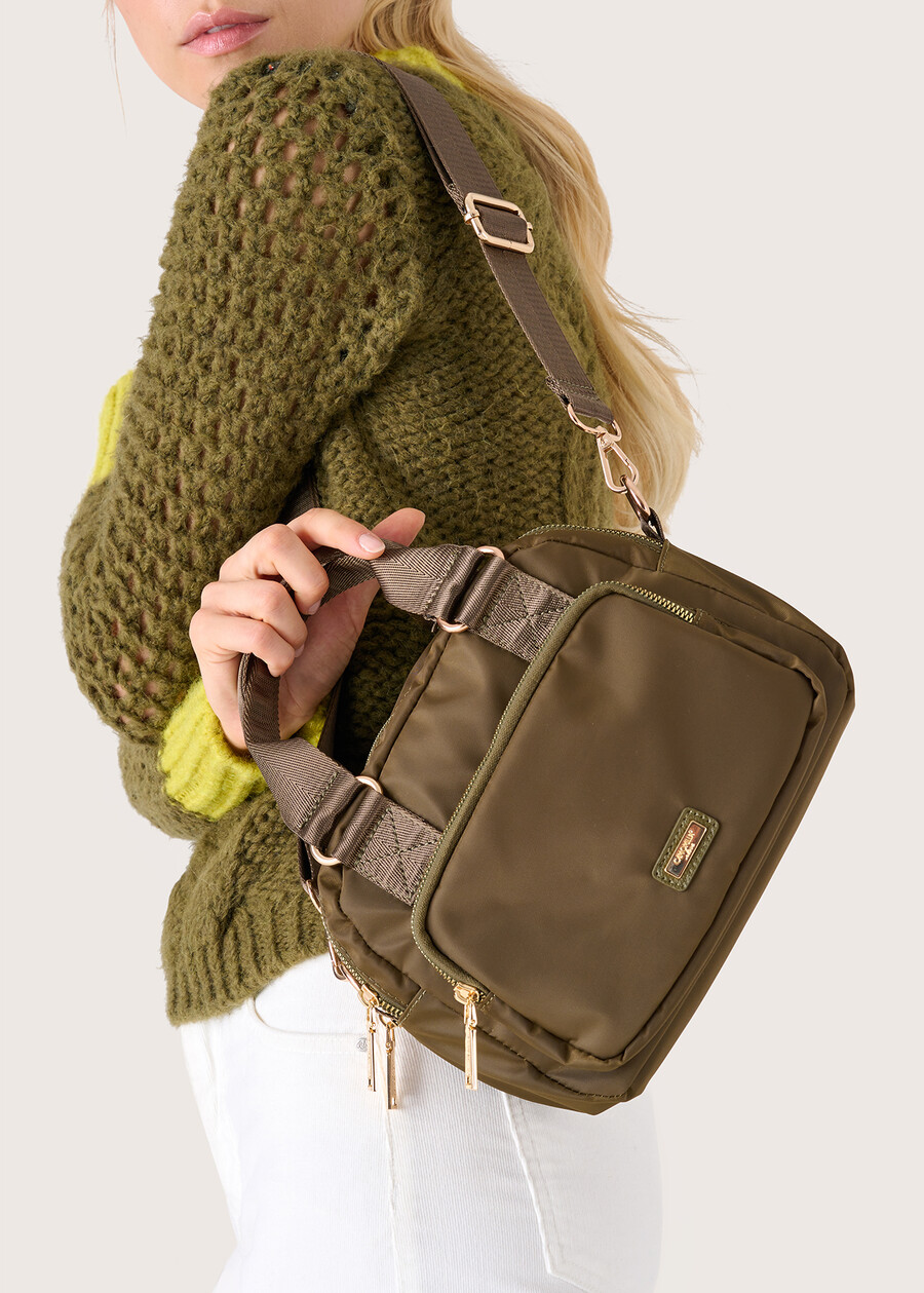 Bauletto Becky in nylon VERDE CARCIOFONERO BLACKMARRONE CASTAGNABLU INCHIOSTRO Donna , immagine n. 1
