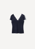 Sailor lace-effect t-shirt BLUVIOLA MELANZANA Woman image number 4