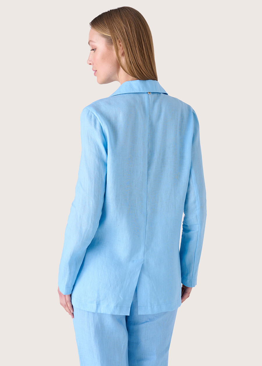 Giacca Gemma 100% lino BLU SURF Donna , immagine n. 3