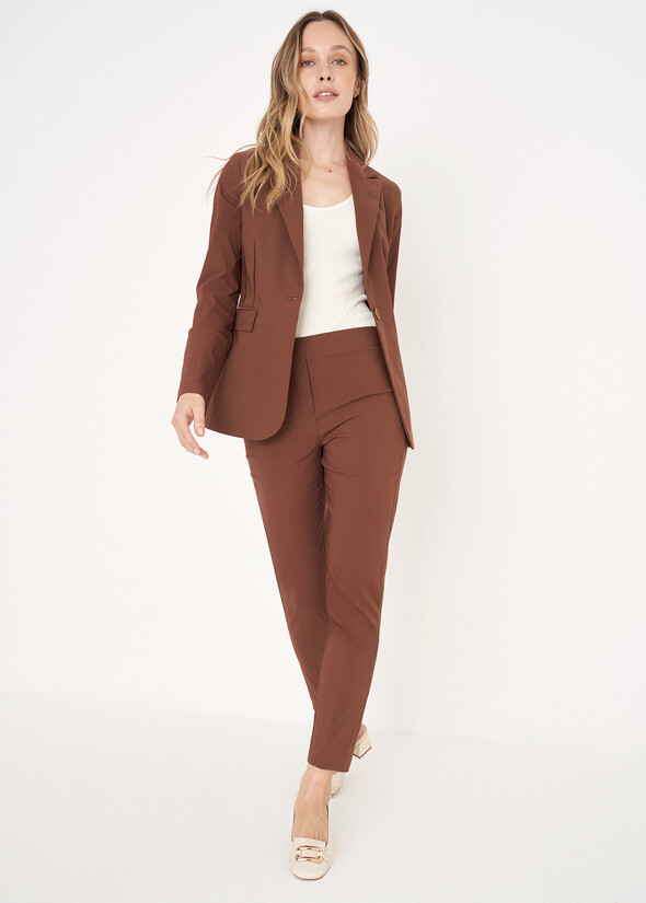 Pantalone Scarlett in bengalina MARRONE Donna null