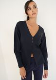 T-shirt effetto giacca in scuba BLU Donna immagine n. 1
