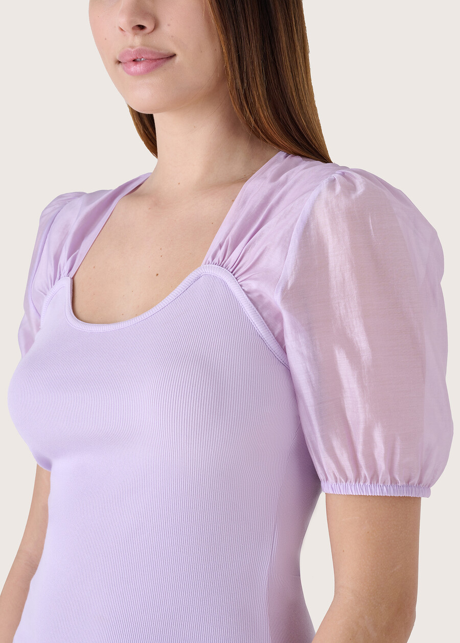 Sajan double fabric t-shirt ROSA CANDY Woman , image number 2
