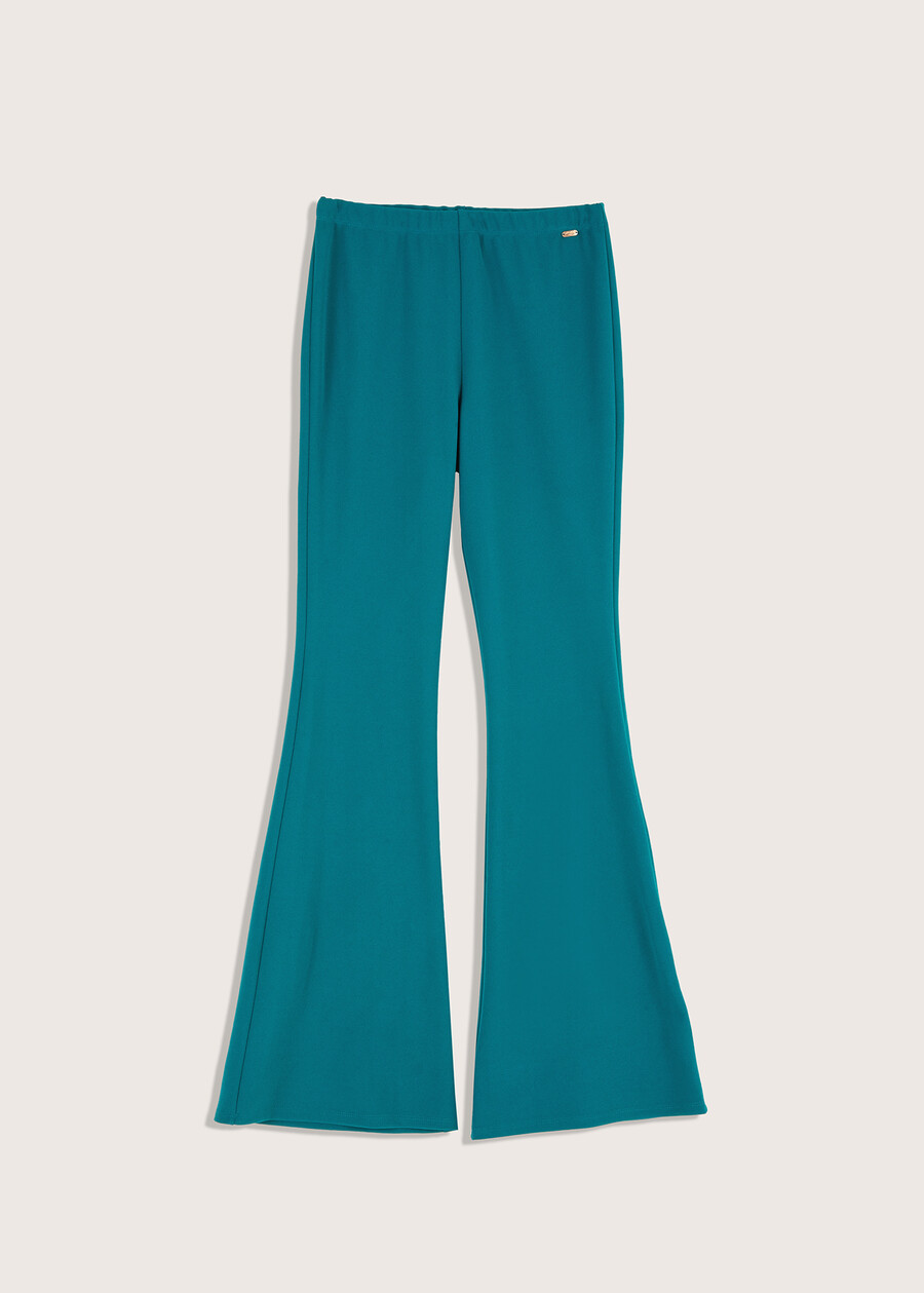Victoria flared trousers VERDE POKERVIOLA BEGONIANERO Woman , image number 4