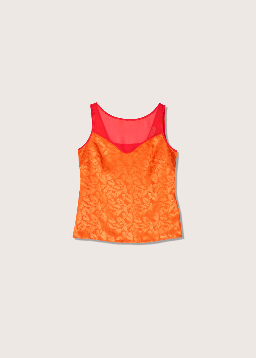 Top Emily in doppio tessuto ARANCIO SUNRISE Donna , immagine n. 5