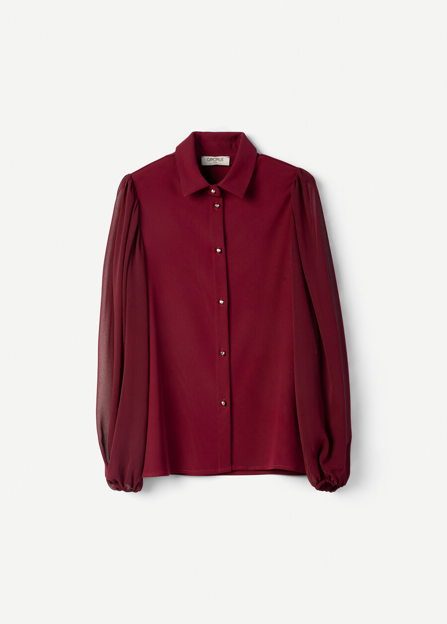 Candida double fabric shirt ROSSONERO BLACK Woman , image number 5