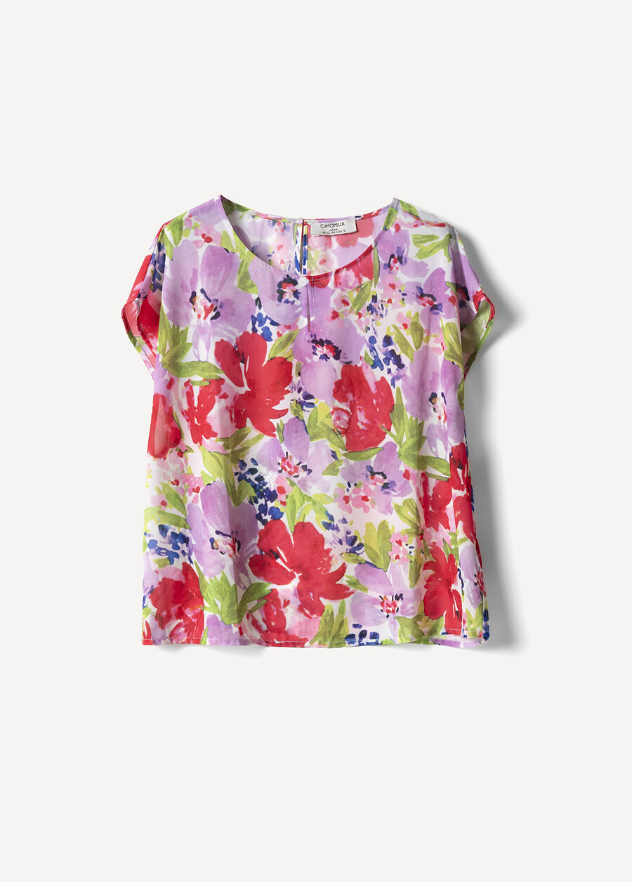 Blusa Bloom Scollo Rotondo BIANCO WHITE Donna , immagine n. 4